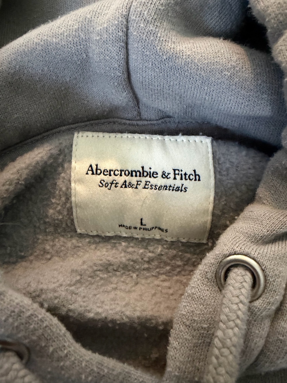 Abercrombie & Fitch Blue/Gray Hoodie | Size L - Picture 2 of 3